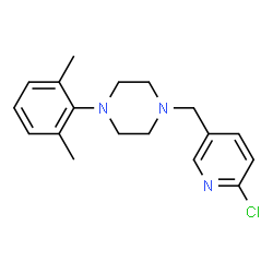 1-[(6-Chloro-3-pyridinyl)methyl]-4-(2,6-dimethylphenyl)piperazine Structure