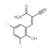 2-cyano-3-(3,5-dichloro-2-hydroxy-phenyl)prop-2-enamide结构式