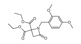 Diethyl 1-(2,4-dimethoxybenzyl)-4-oxo-2,2-azetidine-dicarboxylate Structure