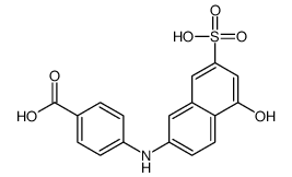 4-[(5-hydroxy-7-sulfonaphthalen-2-yl)amino]benzoic acid Structure