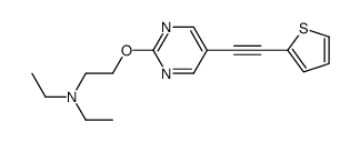 N,N-diethyl-2-[5-(2-thiophen-2-ylethynyl)pyrimidin-2-yl]oxyethanamine Structure