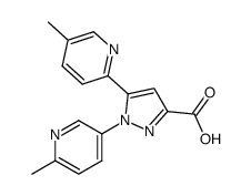1-(6-methyl-3-pyridyl)-5-(5-methyl-2-pyridyl)-1H-pyrazole-3-carboxylic acid Structure