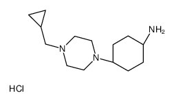 Cyclohexanamine, 4-[4-(cyclopropylmethyl)-1-piperazinyl]-, (Hydrochloride) , trans- structure