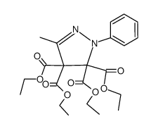 3-Methyl-1-phenyl-2-pyrazolin-4,4,5,5-tetracarbonsaeure-tetraethylester结构式