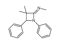 N,3,3-trimethyl-1,4-diphenylazetidin-2-imine结构式