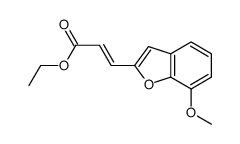 ethyl 3-(7-methoxy-1-benzofuran-2-yl)prop-2-enoate结构式