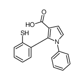1-phenyl-2-(2-sulfanylphenyl)pyrrole-3-carboxylic acid Structure