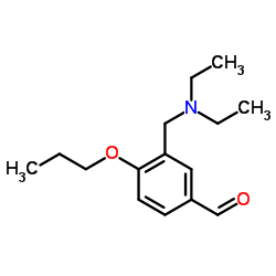 3-DIETHYLAMINOMETHYL-4-PROPOXY-BENZALDEHYDE结构式