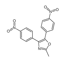 2-methyl-4,5-bis(4-nitrophenyl)-1,3-oxazole结构式