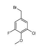 3-CHLORO-5-FLUORO-4-METHOXYBENZYL BROMIDE Structure