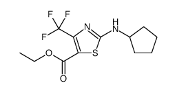 2-CYCLOPENTYLAMINO-4-TRIFLUOROMETHYL-THIAZOLE-5-CARBOXYLIC ACID ETHYL ESTER structure