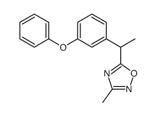 3-methyl-5-[1-(3-phenoxyphenyl)ethyl]-1,2,4-oxadiazole结构式