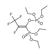 diethyl (Z)-1-(diethoxyphosphinyl)oxy-F-1-propenephosphonate结构式