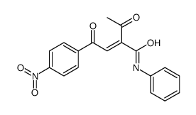 2-acetyl-4-(4-nitrophenyl)-4-oxo-N-phenylbut-2-enamide Structure