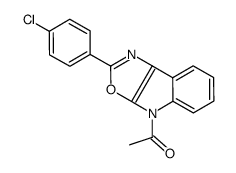 1-[2-(4-chlorophenyl)-[1,3]oxazolo[5,4-b]indol-4-yl]ethanone Structure