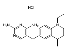 5-(1-Ethyl-4-methyl-1,2,3,4-tetrahydro-quinolin-6-ylmethyl)-pyrimidine-2,4-diamine; hydrochloride Structure