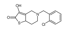 5-[(2-Chlorophenyl)methyl]-5,6,7,7a-tetrahydro-3-hydroxythieno[3,2-c]pyridin-2(4H)-one结构式