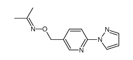 O-(2-(pyrazol-1-yl)pyridin-5-yl)methyl acetone oxime Structure