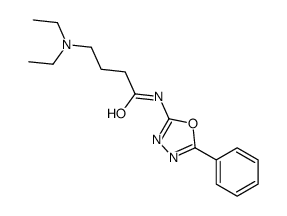 4-(diethylamino)-N-(5-phenyl-1,3,4-oxadiazol-2-yl)butanamide结构式