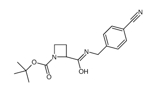 2-Methyl-2-propanyl (2S)-2-[(4-cyanobenzyl)carbamoyl]-1-azetidine carboxylate Structure
