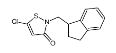 5-chloro-2-(2,3-dihydro-1H-inden-1-ylmethyl)-1,2-thiazol-3-one Structure