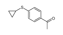 1-(4-cyclopropylsulfanylphenyl)ethanone结构式