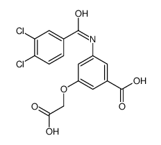 3-(carboxymethoxy)-5-[(3,4-dichlorobenzoyl)amino]benzoic acid结构式