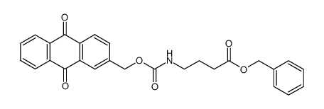 4-(9,10-Dioxo-9,10-dihydro-anthracen-2-ylmethoxycarbonylamino)-butyric acid benzyl ester结构式
