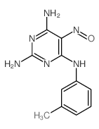 N4-(3-methylphenyl)-5-nitroso-pyrimidine-2,4,6-triamine结构式