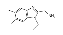 C-(1-Ethyl-5,6-dimethyl-1H-benzoimidazol-2-yl)-methylamine Structure