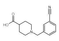1-(3-cyanobenzyl)piperidine-4-carboxylic acid结构式