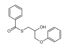 S-(2-hydroxy-3-phenoxypropyl) benzenecarbothioate Structure