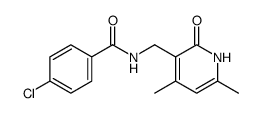 Benzamide, 4-chloro-N-[(1,2-dihydro-4,6-dimethyl-2-oxo-3-pyridinyl)methyl]结构式