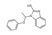 3-(1-phenoxyethyl)-1H-benzimidazole-2-thione结构式