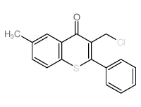 4H-1-Benzothiopyran-4-one,3-(chloromethyl)-6-methyl-2-phenyl- Structure