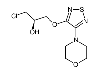 (2R)-1-chloro-3-[(4-morpholin-4-yl-1,2,5-thiadiazol-3-yl)oxy]propan-2-ol结构式