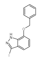 3-碘-7-(苯基甲氧基)-1H-吲唑结构式