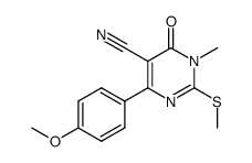 4-(4-methoxyphenyl)-1-methyl-2-(methylthio)-5-cyano-6-oxo-1,6-dihydropyrimidine结构式