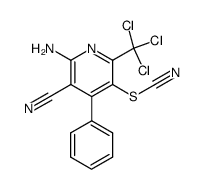 2-Amino-3-cyano-4-phenyl-5-thiocyanato-6-trichloromethylpyridine结构式