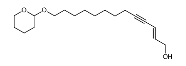 (E)-13-((tetrahydro-2H-pyran-2-yl)-oxy)-tridec-2-en-4-yn-1-ol结构式
