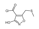 5-(methylsulfanylmethyl)-3-oxo-1,2-oxazole-4-carbonyl chloride结构式