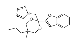 1-{[2-(1-Benzofuran-2-yl)-5-methyl-5-propyl-1,3-dioxan-2-yl]methy l}-1H-1,2,4-triazole Structure