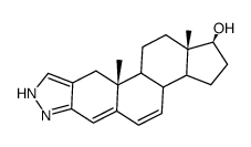 1'(2')H-androsta-4,6-dieno[3,2-c]pyrazol-17-ol结构式