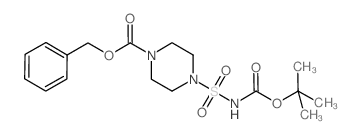 BENZYL 4-(N-(TERT-BUTOXYCARBONYL)SULFAMOYL)PIPERAZINE-1-CARBOXYLATE结构式