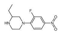 3-ethyl-1-(2-fluoro-4-nitrophenyl)piperazine结构式