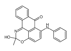 2-hydroxy-2-methyl-6-phenylaminoanthra<9,10-d,e>-1,3-oxazin-7-one结构式