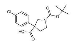 1-(tert-butoxycarbonyl)-3-(4-chlorophenyl)pyrrolidine-3-carboxylic acid Structure