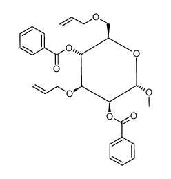 methyl 3,6-di-O-allyl-2,4-di-O-benzoyl-α-D-mannopyranoside Structure