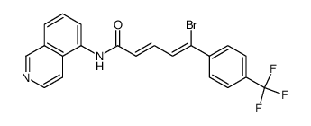 (2E,4Z)-5-bromo-N-(isoquinolin-5-yl)-5-[4-(trifluoromethyl)phenyl]-2,4-pentadienamide结构式