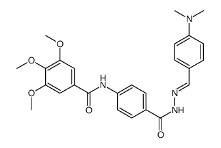 N-[4-[[(E)-[4-(dimethylamino)phenyl]methylideneamino]carbamoyl]phenyl]-3,4,5-trimethoxybenzamide结构式
